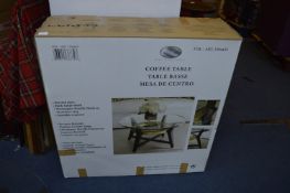 *Round Coffee Table with Glass Top (Boxed)