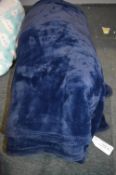 *Queen Plush Blanket (Dark Blue)