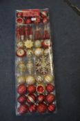 *52pc Red & Gold Bauble Set