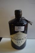 Bottle of Hendricks Gin