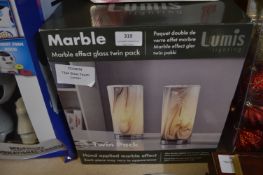 *Marble Effect Touch Lamps 2pk