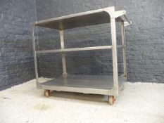 *Large stainless steel trolley Stainless steel heavy duty 3 tier trolley 1140 x 685 x 960. this item