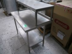 *stainless Table Table with one shelf 1160 x 700 x 1200