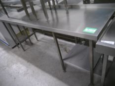 *Stainless Table with upstand + cut out in corner St St Table with upstands + cut out in corner 2180