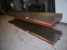 *Double wall shelf Double wall shelf heavy duty 2000 x 350 x 380