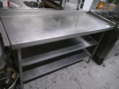 *Stainless steel side table Stainless steel side table 1550 x 600 x 800