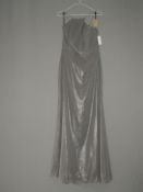 *Size: 10 Charcoal Grey/Silver Bridesmaid Dress by