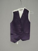 *Size: S Purple & White Waistcoat by Dessy Group