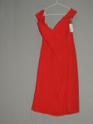 *Size: 12 Flame Bridesmaid Dress by Dessy Collecti