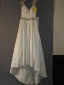 *Silk White Wedding Dress Size: 8