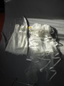 *Alfred Sung Two Piece White Wedding Dress Size: 8