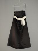 *Size: 10 Black & Ivory Bridesmaid Dress by Alfred