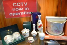 Minton, Aynsley & Royal Winton Boxed Porcelain Vas