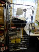 Cage Containing Assorted Medical Equipment and Supplies