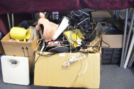 Three Boxes of Assorted Household Goods, Telephone