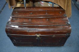Large Vintage Tin Trunk