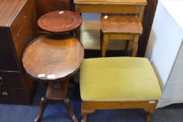 Two Wine Tables and Two Stools