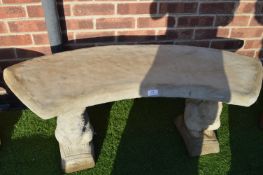 Garden Bench with Squirrel Supports