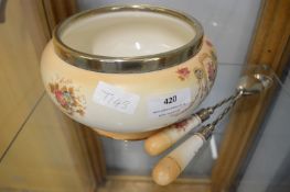 Crown Devon Serving Dish with Spoons