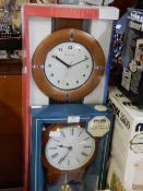 Two Boxed Pendulum Wall Clocks