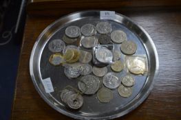Tray of Coinage Including Crowns, Half Crowns, etc