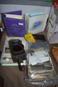 Railway Items Including Photograph, Cards, Lantern