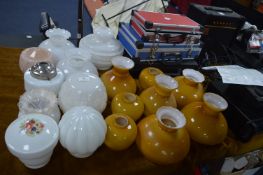 Seventeen Assorted Vintage Lampshades (1930's - 19