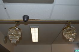 Pair of Crystal Effect Chandeliers