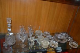 Crystal Wine Glasses, Decanters, Serving Bowls, et