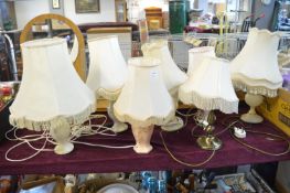 Seven Table Lamps with Shades