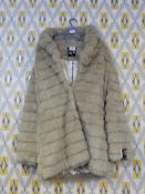 Ladies Size: 14 Straight Fur Coat by Atmosphere