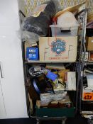 Cage of Assorted Household Goods, Steam Iron, Kitc