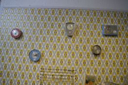 Four Vintage Metamec Wall Clocks and One Smis