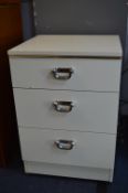 Three Drawer Bedside Cabinet