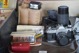 Canon AE1 Camera plus Lenses, Flash, etc.