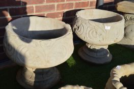 Pair of Large Garden Planters - Tulip Design