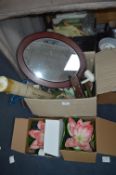 Box of Household Goods, Framed Pictures, Mirrors,