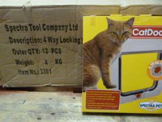 Box of 12 Four Way Locking Pet Doors (Small)