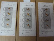 *Three Sets of Four Sass & Bell Garden Birds Stack