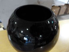 *Black Glass Spherical Bowl