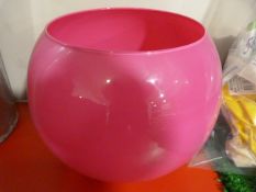*Pink Glass Spherical Bowl