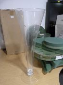 *63cm Clear Glass Vase