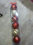 *Large Christmas Tree Baubles 6pk