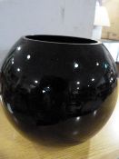 *Black Glass Spherical Bowl