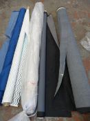 *Five Part Rolls of Assorted Fabric