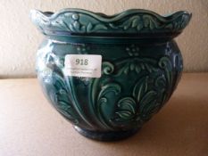 Decorative Blue Glazed Planter