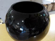 *Black Glass Spherical Bowl