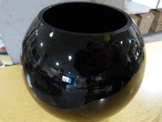 *Black Glass Spherical Bowl