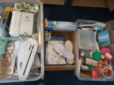 Three Boxes of Household Items & Bric-a-Brac