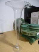 *65cm Clear Glass Vase
